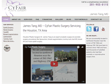 Tablet Screenshot of cyfairplasticsurgery.org